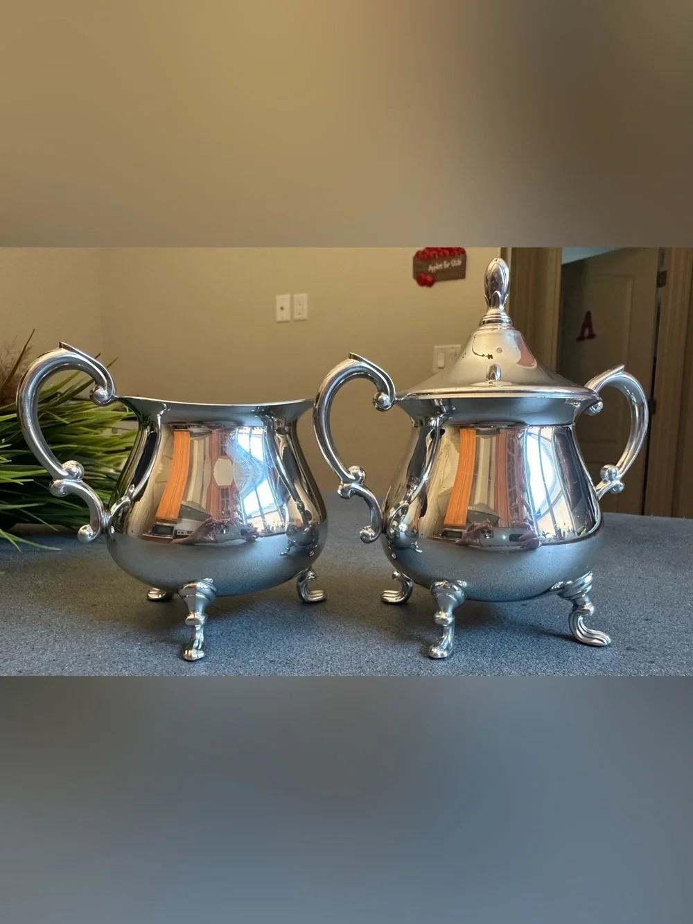 Silver Plated Sugar Bowl with Lid and Handles